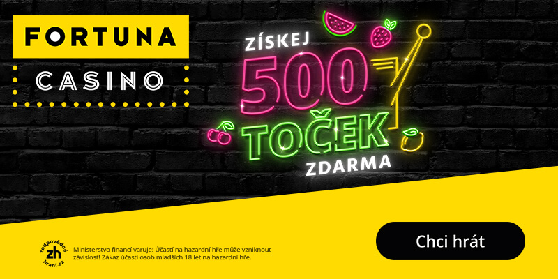 Fortuna 500 free spinů s promo kódem