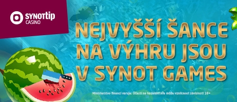 Online casino SynotTip - nejzábavnější hry a největší výhry