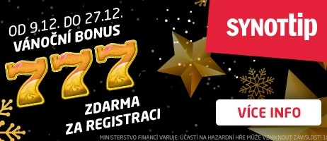 Nový vánoční bonus u SYNOT TIP casino