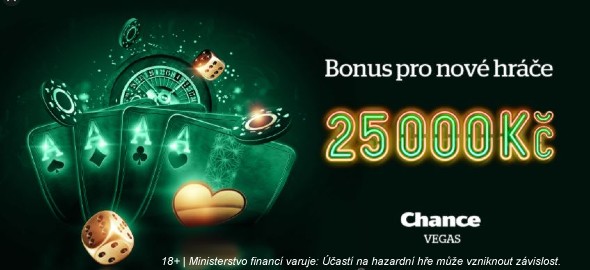 Registrace v online casinu Chance s bonusem pro nové hráče