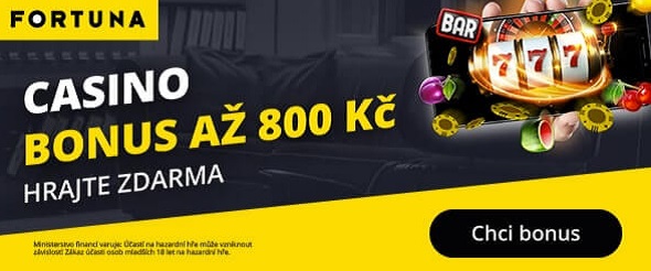 Fortuna bonus za vklad 800 Kč
