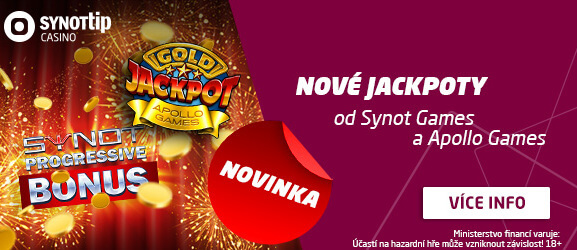 Nové casino jackpoty u SYNOT TIP