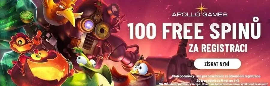 Apollo Games casino: free spiny za registraci