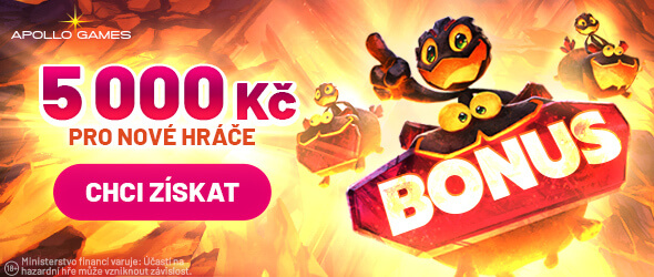 Apollo Games bonus 5 000 Kč pro nové hráče!