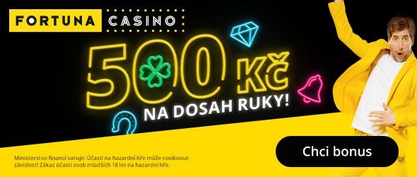 500 Kč na dosah ruky - registruj se u Fortuny!