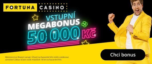 Získej u Fortuny casino bonus 50 000 Kč!