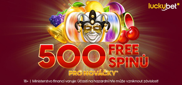 Registrujte se u LuckyBetu a získejte za až 500 free spinů