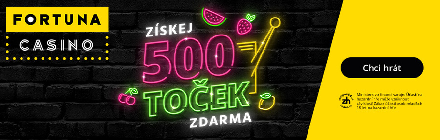 Získejte 500 free spinů za registraci u FORTUNY