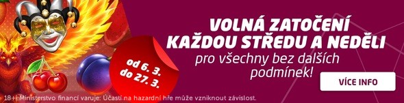 Volná zatočení od SYNOT TIP casina