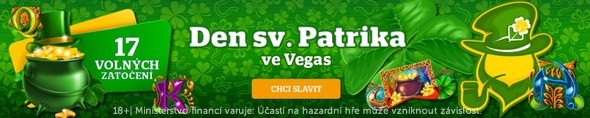 Den svatého Patrika ve Vegas - Vyzvedněte si 17 free spinů.