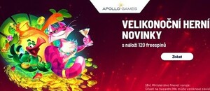 Šest novinek a 120 free spinů v online casinu Apollo Games
