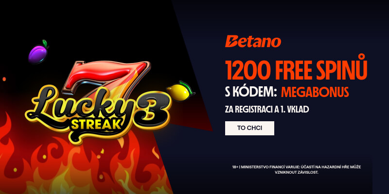 Pro získání 600 free spinů použijte Betano promokód MEGABONUS