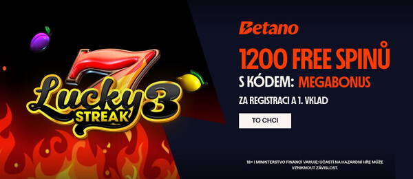 Pro získání 600 free spinů použijte Betano promokód MEGABONUS