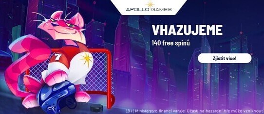 Získejte 140 free spinů na oblíbené hry u Apollo Games
