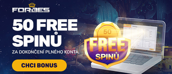 Získej 50 free spinů za dokončení registrace.