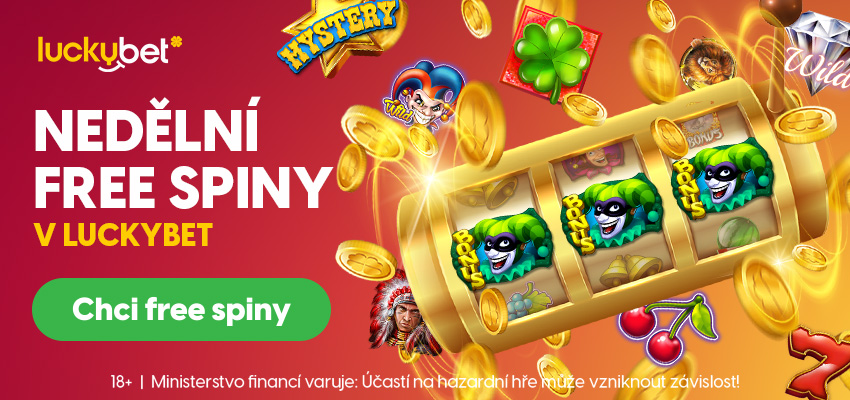 Free spiny každou neděli v LuckyBet casinu: Nenechte si je ujít