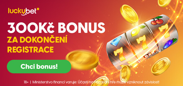 LuckyBet casino registrace: získejte bonus za registraci zdarma 300 Kč