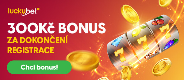 LuckyBet casino registrace: získejte bonus za registraci zdarma 300 Kč