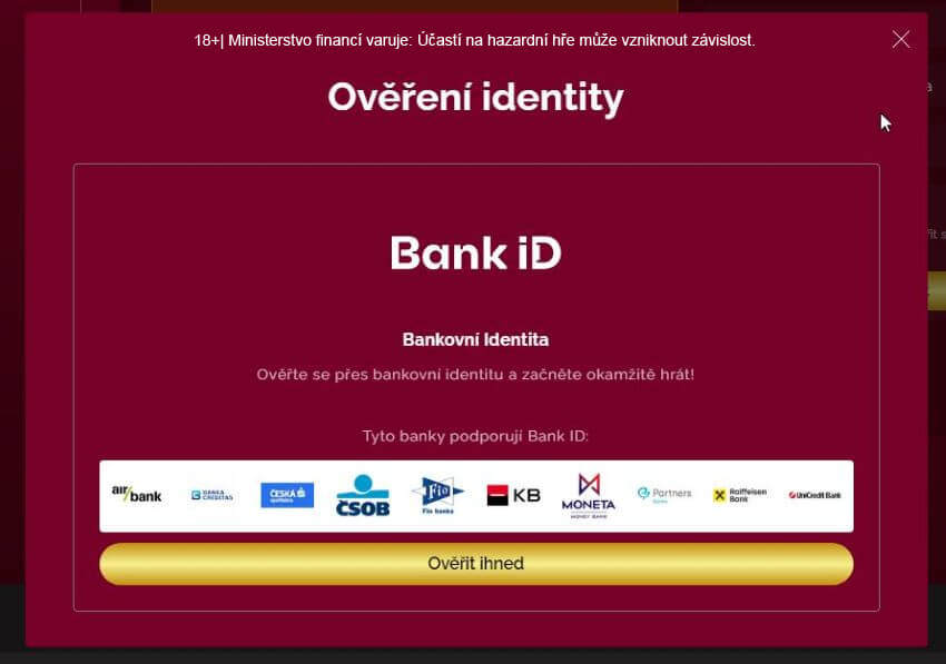 Ověření identity LuckyBet