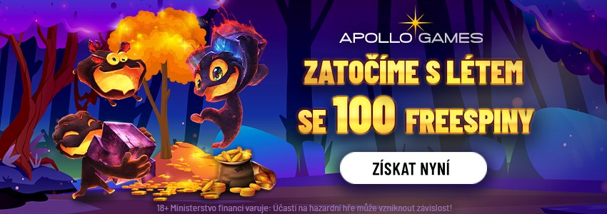 Online casino Apollo Games zakončuje léto s až 100 free spiny.