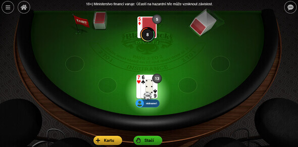 Blackjack Multi v casinu Chance Vegas
