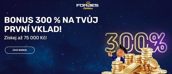 Registrujte se ZDE a získejte uvítací bonus ve Forbes casinu až 75 000 Kč