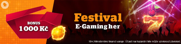 Festival e-gaming her u Chance – zahrajte si o bonus až 1.000 Kč