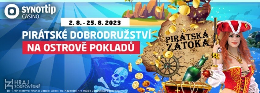 Pirátské dobrodružství v casinu SYNOT TIP