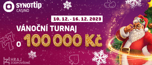 Vánoční turnaj o 100 000 Kč v casinu SYNOT TIP