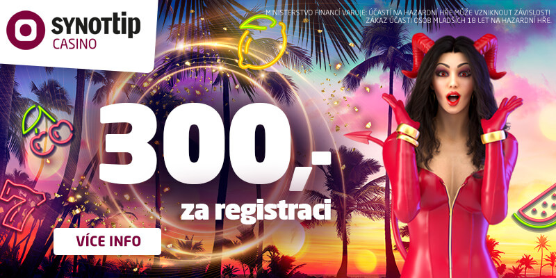 Bonus 300,- bez vkladu za registraci