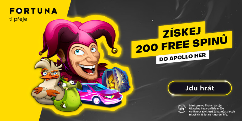 Získejte 200 free spinů na Apollo hry ve Fortuna Vegas