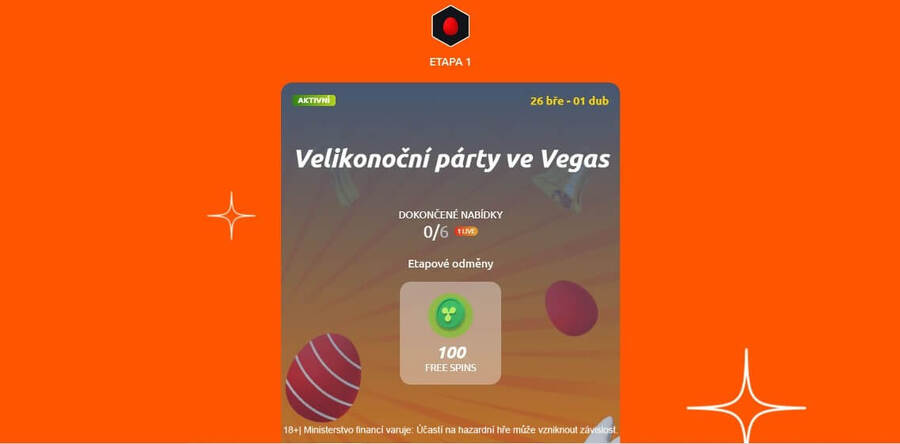 Velikonoční párty v casinu Betano Vegas