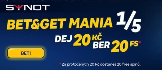 SYNOT BET &amp; GET MÁNIE