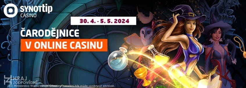 Čarodějnické bonusy na vás tento týden čekají v online casinu SYNOT TIP