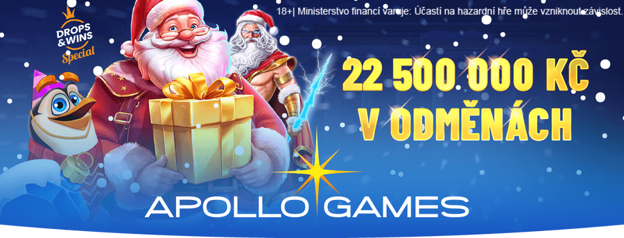 Vánoční mystery dropy u casina Apollo Games