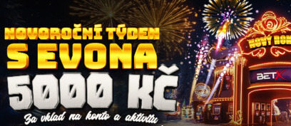 Novoroční týden u BetX přináší až 200 free spinů v hodnotě 5 000 Kč
