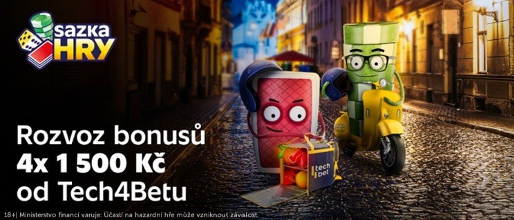 Až 6 000 Kč s rozvozem bonusů od Sazka Her