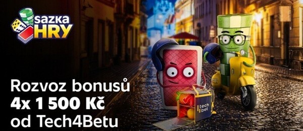 Až 6 000 Kč s rozvozem bonusů od Sazka Her